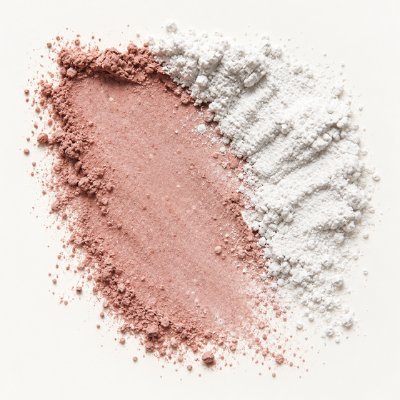 Pale pink powder swipe